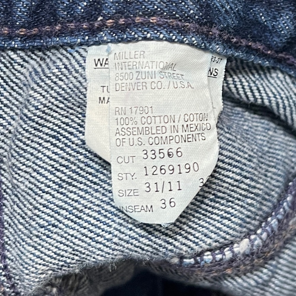 Vintage Western Rockies Rocky Mountain High Rise Yoke Jeans Blue (31/11) 27 x 35 - Picture 8 of 10